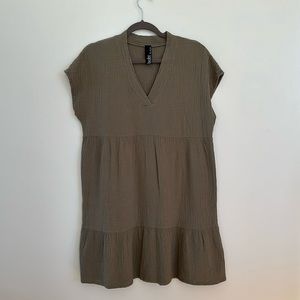 Tiered Babydoll Gauze Dress (M)